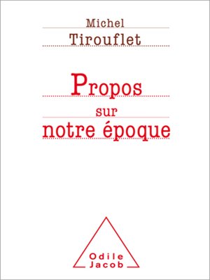 cover image of Propos sur notre époque